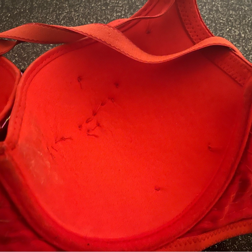 Red Sequin Embellished Bra - Picture 6 of 9